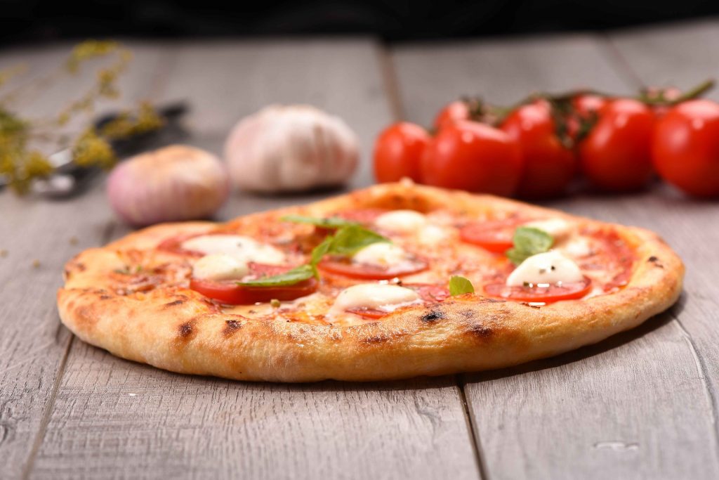 Classic Pizza Margherita with tomato, mozzarella and cheese