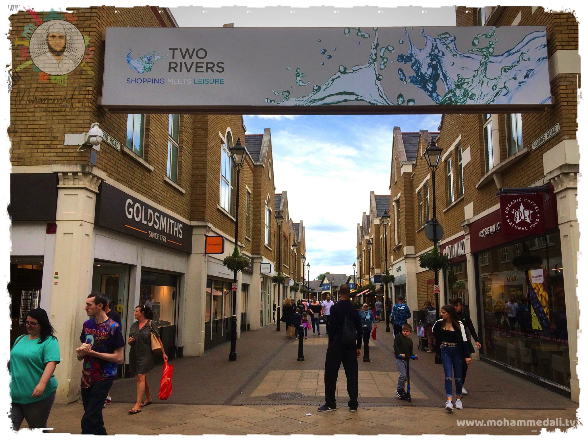 Day out in StainesuponThames High Street, Town Hall and River Thames Mohammed Ali, a