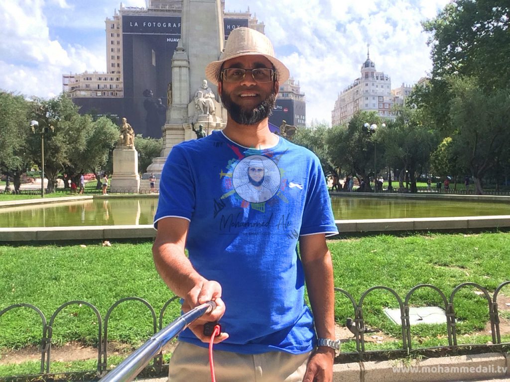 Enjoying my stay at the Plaza de España in Madrid