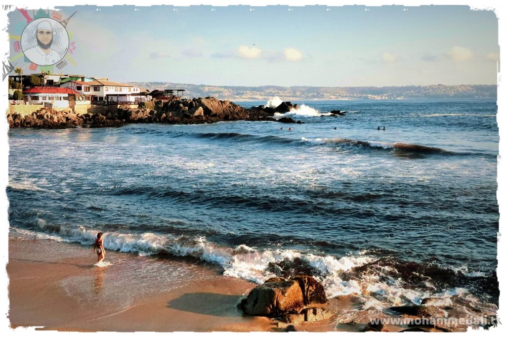 Beautiful beach in Chile at daylight