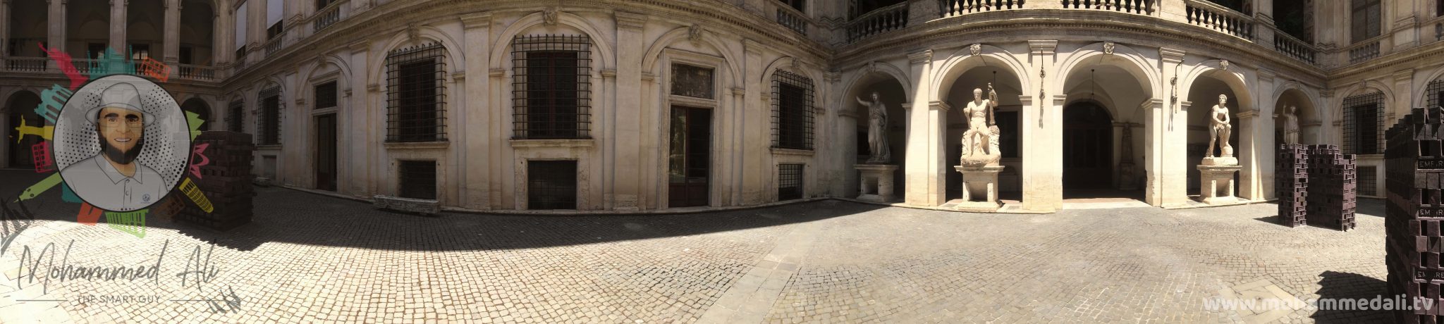 Panoramic view of Palazzo Altempts in Rome Panoramic view of Palazzo Altempts in Rome