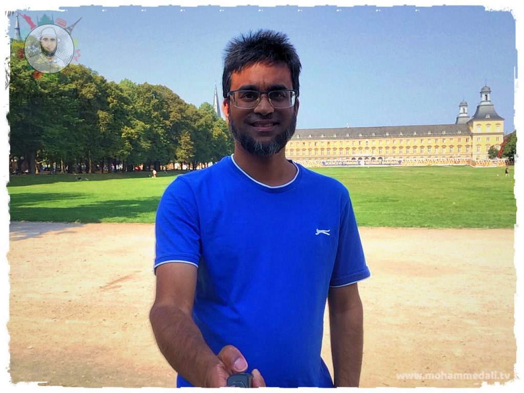 Standing in front of the Bonner Hofgarten in Bonn, Germany