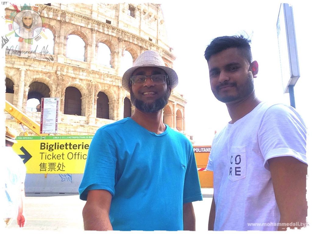 Standing in front of the awesome Colosseum in Rome, Italy