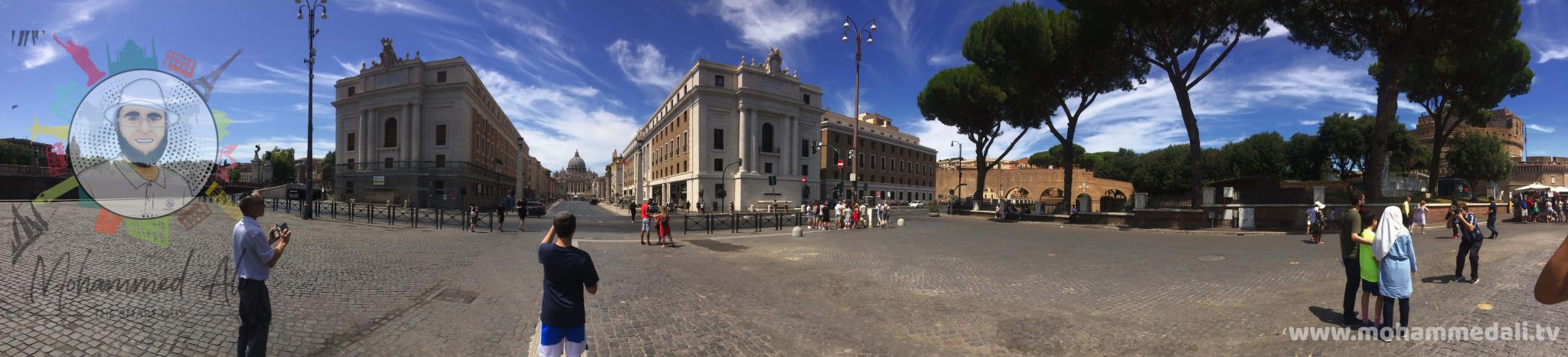 Awesome panoramic view on the St. Peter’s Basilica in Vatican City Awesome panoramic view on the St. Peter's Basilica in Vatican City