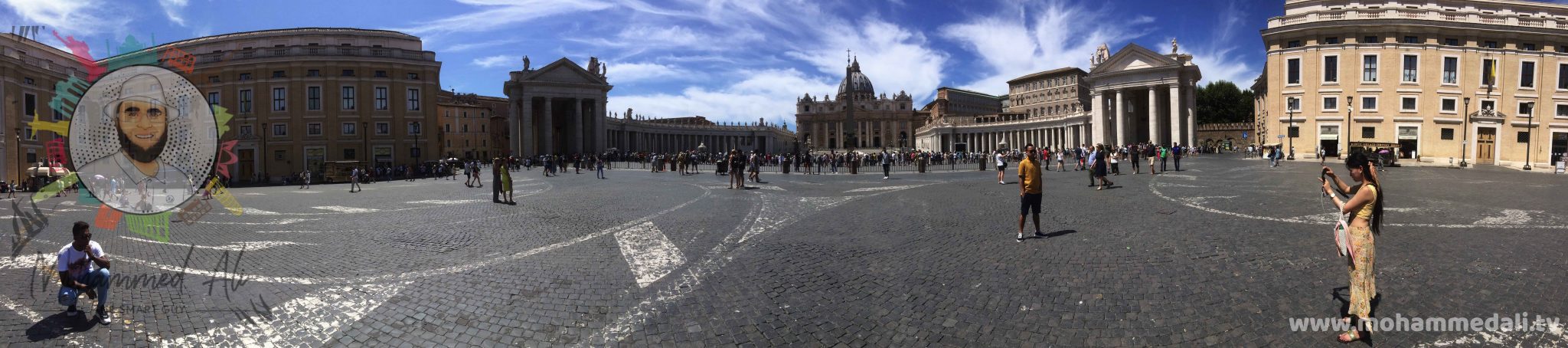 Awesome panoramic view on the St. Peter’s Basilica in Vatican City Awesome panoramic view on the St. Peter's Basilica in Vatican City