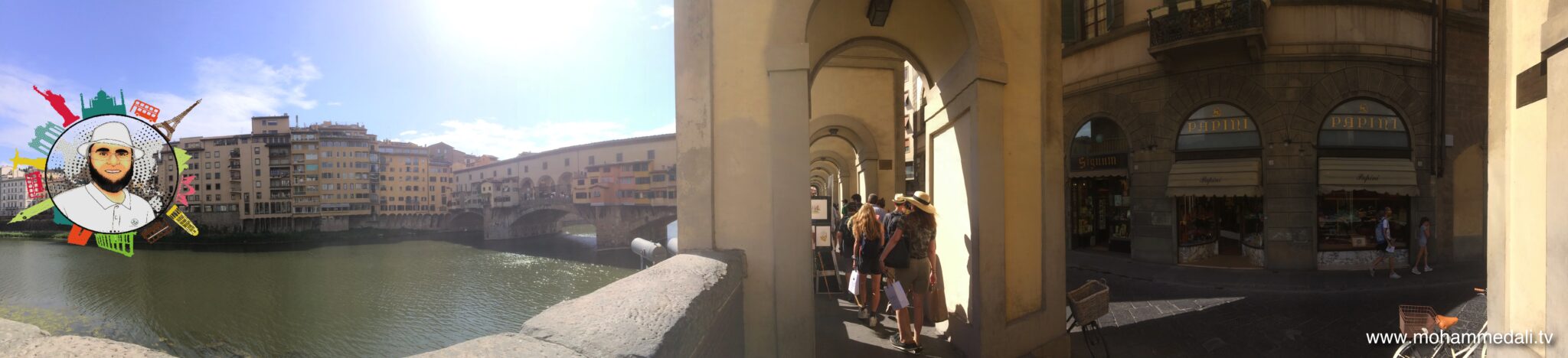 Ponte Vecchio | Standing under the Vasari Corridor – Panorama Ponte Vecchio | Standing under the Vasari Corridor - Panorama